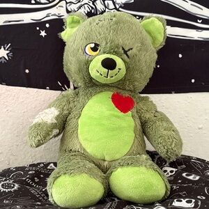 Build-A-Bear Green Plush with Red Heart